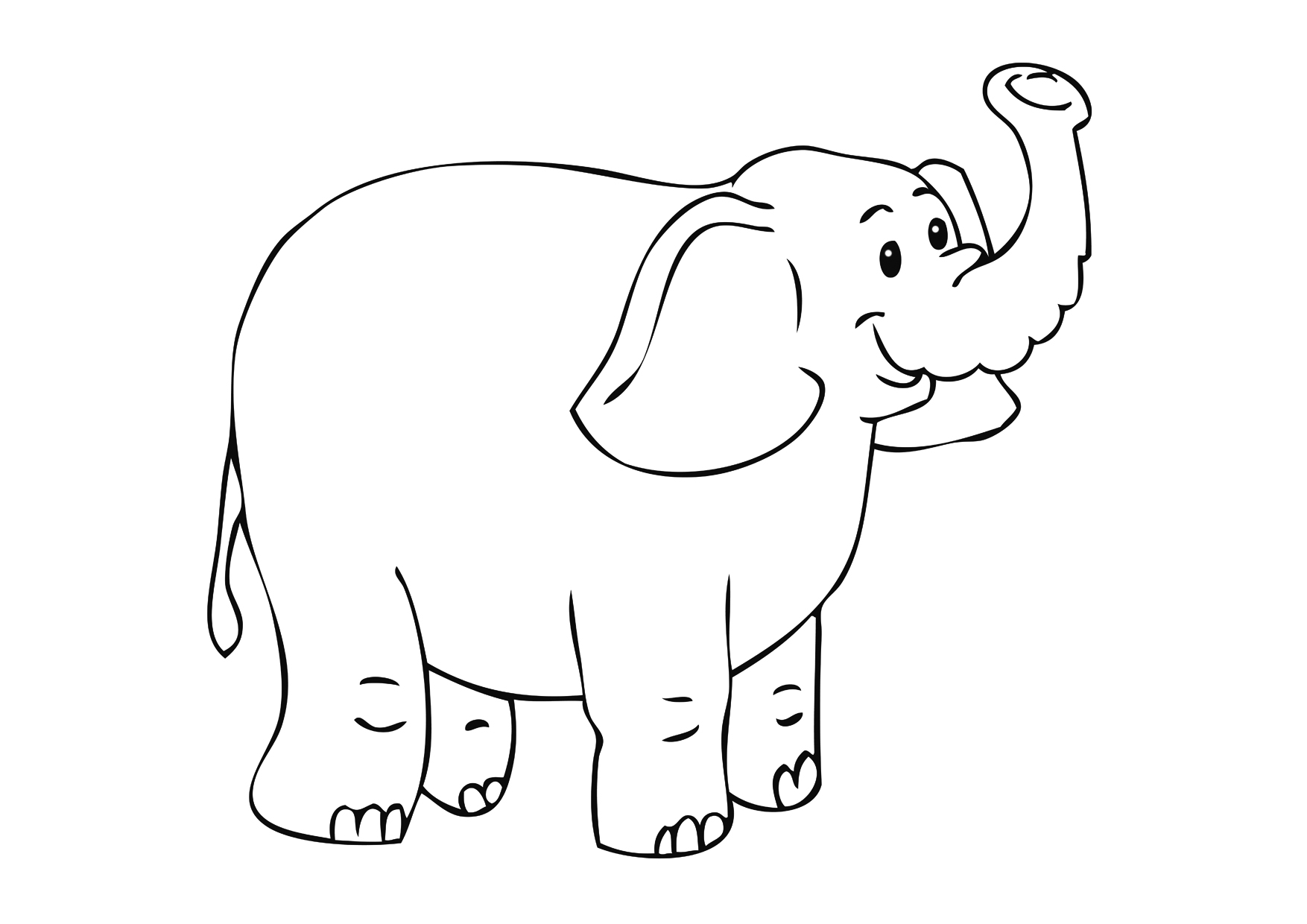 Ausmalbild Elefant